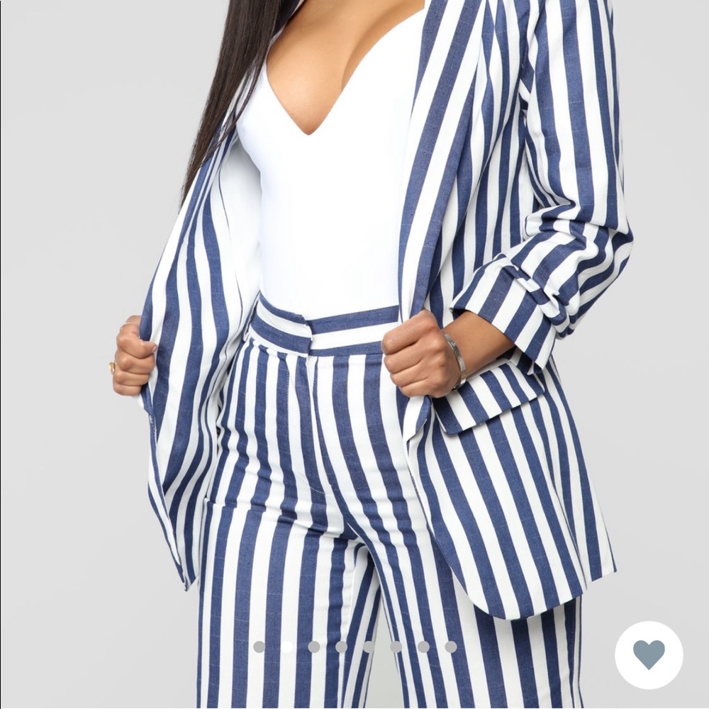 Issa Boss Fashion Nova Striped Pants Suit